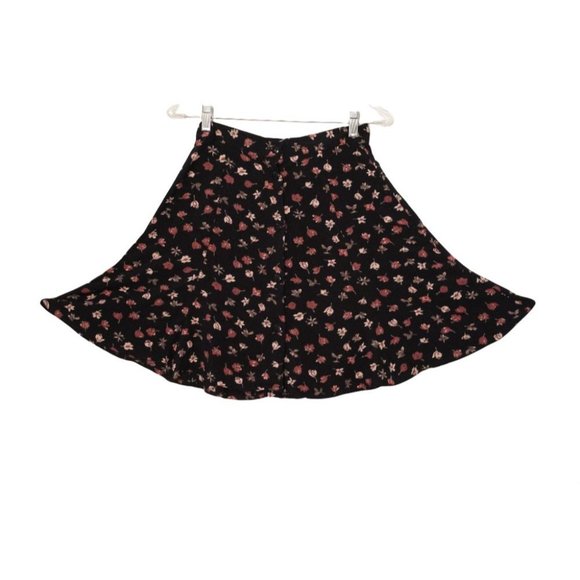 Vintage Flirty Floral Mini Skirt, Size 7 Skirt, Button Up Skirt, Byer California - Picture 1 of 8